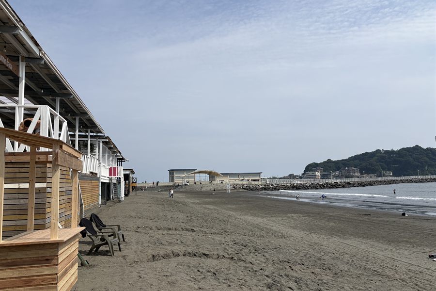 江の島 片瀬海岸の海水浴場